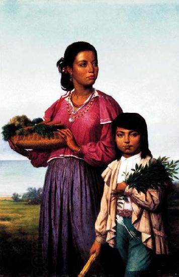 Francois Bernard Portrait of Two Chitimacha Indians China oil painting art